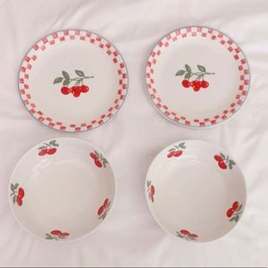 Mainstays Cherry Orchard Dinner Plates and Bowls